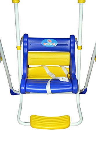 Image of Tender Care India Garden Swing with Roof Canopy Tent for Kids, Iron Body (Blue)