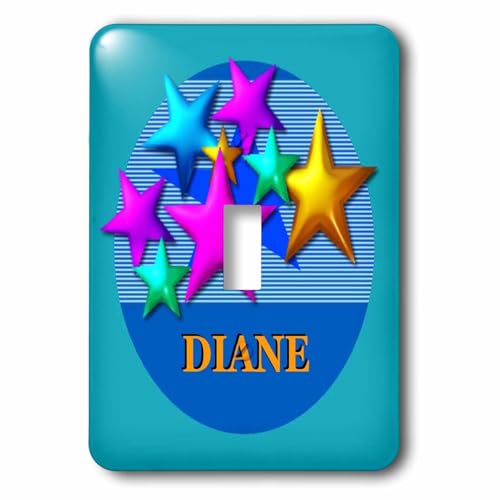 Interruptor de palanca Diane 3dRose con diseño de estrellas 2