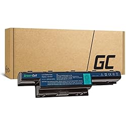 Bateria Agotada Notebook Green Cell® Standard Serie Batería para Acer Aspire E1-521 E1-531 E1-531G E1-571 E1-571G V3-551 V3-571 V3-571G V3-771 V3-771G Ordenadores Portatiles (6 Celdas 4400mAh 11.1V Negro)