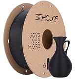3DHoJor Matte PLA Filament Schwarz 1KG, Matte Oberfläche 3D Drucker Filament, Mattierte Textur, Maßgenauigkeit +/- 0.02mm, für die meisten FDM 3D Drucker