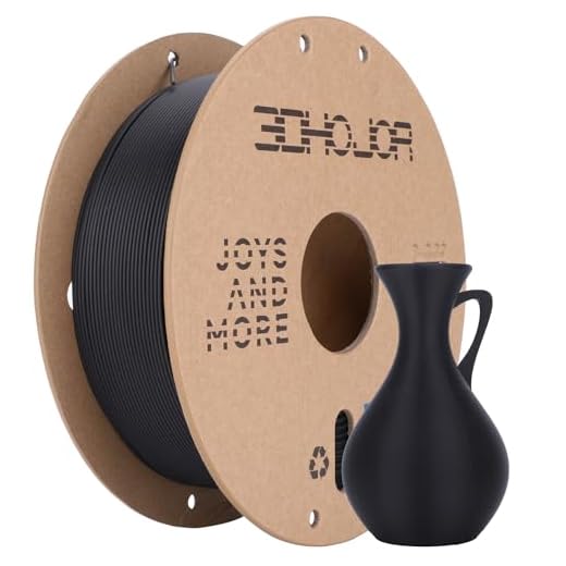 3DHoJor Matte PLA Filament 1.75mm, Upgrade Matte 3D Printer PLA Filament, 1KG Cardboard Spool 3D Printing Filament for 3D Printers(Matte Black)