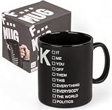 MIJOMA Taza de café XL FXXX de loza – Taza grande 13 x 11 cm – 800 ml – Taza de café para oficina y hogar