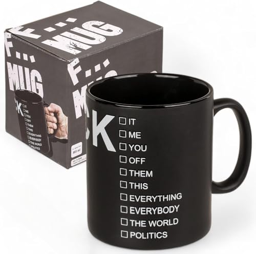 MIJOMA Tazza da caffè XL FXXX in gres porcellanato, misura grande, 13 x 11 cm, ca. 800 ml, per ufficio e casa