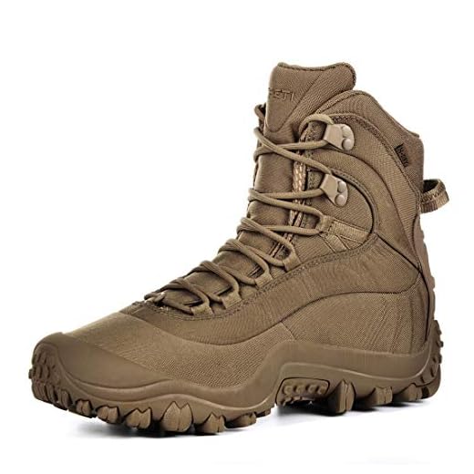 Bota Tática Masculina XPETI de cano médio Thermator Impermeável, Coyote, 11