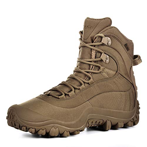 XPETI Men's Hiking Boots Lightweight Military Boots for Men Tactical Boots for men 10.5 COYOTE