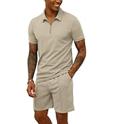 CTU Men's Tracksuit Polo Shirt & Shorts 2 Pieces Summer Outfits Suit Activewear Sweatsuits