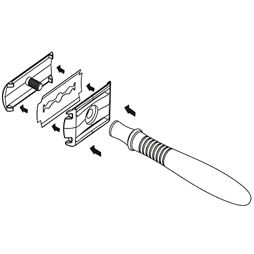 Baili Classic 3-Piece Metal Double Edge Eco Safety Razor Long Handle Wet Shaving Kit For Men Women With 5 Platinum Blades Bd191 #TOP4
