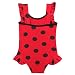 wetry - 3pcs Traje de Baño Princesa para Niñas, Bañador Lunares de...