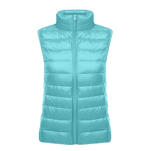 Cropped Puffer Vest Women Stand Collar Zipper Jacket Quilted Sleeveless Vest Plus Size Winter Coats2