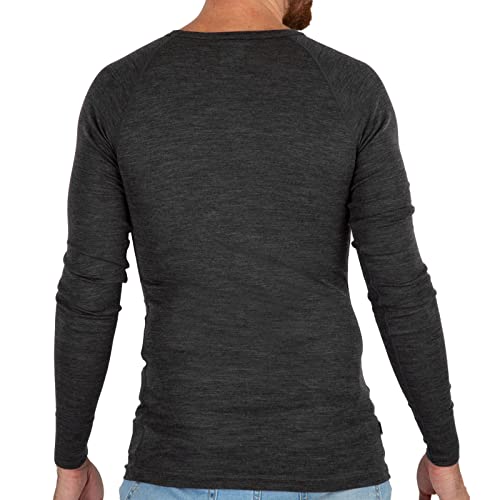 MERIWOOL Mens Base Layer 100% Merino Wool Lightweight Form Fit Top Thermal Shirt2