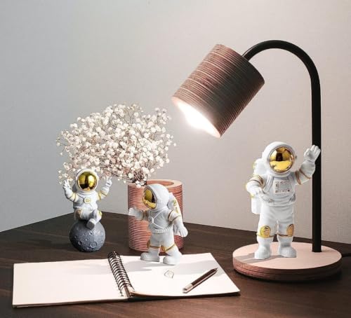 Image of VRB DecTM 3Pcs Astronaut Figurine Spaceman Statue Ornament Toys Statue for Showpiece Home Room Office Desktop Decoration /Car Dashboard /Perfect Valentine Items (3 Pcs Big Golden Astronaut showpiece)