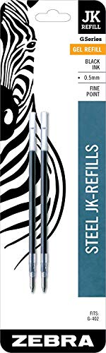 Bolígrafo Gel Retráctil Zebra Pen G-402 Acero Inoxidable miniatura 5