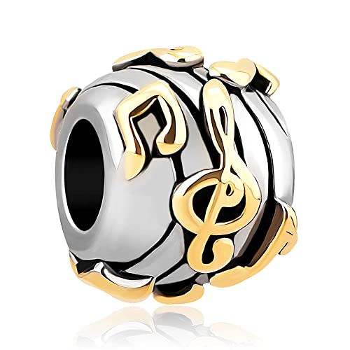 Love Music Notes Charms for Bracelets Compatible with Pandora Bracelets