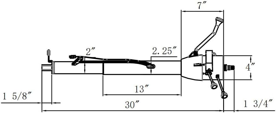X-AVION GM Polished Stainless Steel 30'' Collapsible Tilt at Automatic Style 5 Position Steering Column, Universal for GM Cars