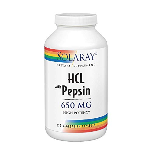 High Potency HCl with Pepsin Solaray 250 Caps