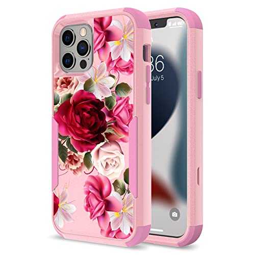 Storm Buy Compatible For Apple Iphone 11 Pro Max Cases, Pink Cute Women & Girls [ Red Rose Floral ] Cover With [ Shockproof Heavy Duty ] Protective Flower Phone Case For Iphone 11 Pro Max -Tq Rr #TOP1