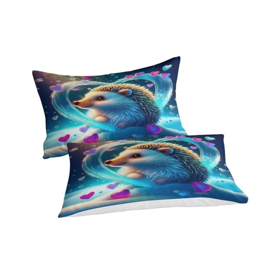Parure de lit hérisson imprimé 3D avec fermeture éclair cachée pour un lit facile à border - 5