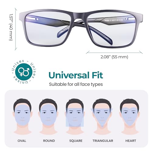 Image of Prospek Blue Light Glasses Reading for Men and Women, For Computer Use, Blue Light Protection, Clear Lens 0 to +3.0 Diopters