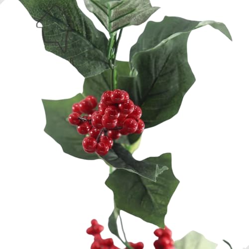 Azevinho Galho artificial Comprido 150 cm, Enfeite de Pendurar para Natal