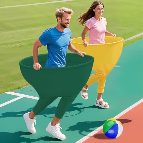 Image of ROMANKAS Granny Pants Outdoor Game Green Granny Pant Yard Game with 8 Bouncy Balls and 1 Air Pump (Random Colors) 2 Pack Grandma Pant Games Gold Adult Granny Pants Games for Backyard Party