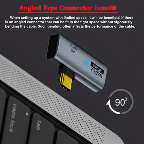 Adaptador USB-C a USB 3.0 hembra 10Gbps con PD 100W miniatura 5