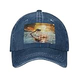 PHAYAH Gorra de béisbol con diseño de libélula y dibujos animados de vaquero, para hombres y mujeres, gorra de béisbol retro, color negro, azul marino, Talla única