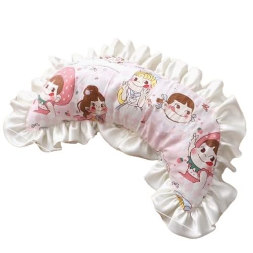 Apaeofl秋冬用のあごパッド付きペット用睡眠枕。小型・中型犬を暖かく保ちます。取り外して洗えます。猫 U字型枕 ペット枕 クッション性 月型 寝心地 快適 ペット枕 月型 寝心地 快適 (枕ピンク)