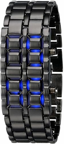Image of Mens Digital Metal Strap Watch (Blue /chaiin)