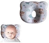 Memory Foam Baby Pillow,Cute Cartoon Bear Soft and Cozy Pillow, Breathable Bedding Set for Infants for Small Boys and Girls (Tiger)