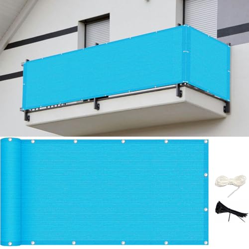 Brise vue balcon avec œillets écran intimité jardin résistant - 2