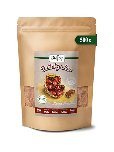 Biojoy Azúcar de Dátiles Ecologico (500 g), sin refinar, natural y sin aditivos (Phoenix Dactylifera)