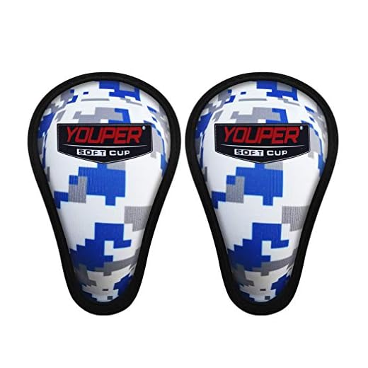 Youper Boys Youth Soft Foam Protective Athletic Cup (Ages 7-12), Kids Sports Cup for Baseball, Football, Lacrosse, Hockey, MMA - 2 Pack (Ocean Camo)