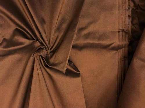 Tissu en soie Tafetta TAF354 marron pour confectionner une robe de soirée unique