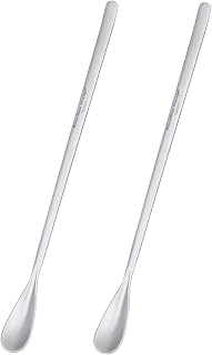 Boundless Voyage Titanium Coffee Spoons Long Handle Coffee Stirrers Small Tea Spoons Mini Espresso Spoons, Coffee Bar Accessories (34T-small-2pcs)