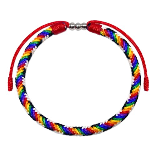LAMIBEE Pride Infinity Love Wins, LGBTQAI+ Pride Love Wins Tibetan Wrist Wrap Bracelets, With LGBTQ Surfer String Rope Bracelet for Him and Her, Women Men, Support LGBTQ Community2