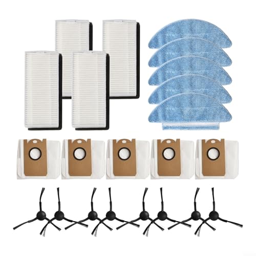 Kit de repuesto de aspiradora para X20 SW+/MD11415 X21 SW+/MD11500, incluye filtros, paños de fregona, bolsas de polvo y cepillos laterales, juego de limpieza del hogar