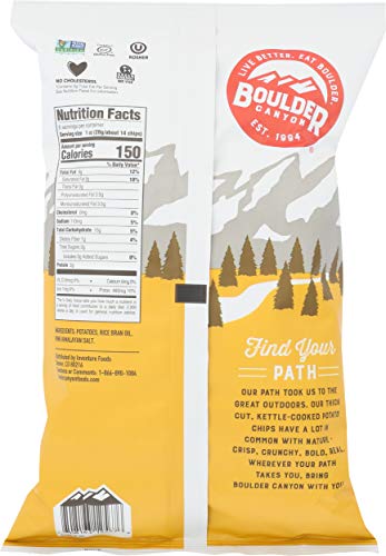 Image of Boulder Canyon, Chips Potato Kettle Himalayan Pink Salt Rice Bran Oil, 6 Ounce