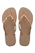 Havaianas Women's Slim Metal Mesh Flip Flop,Rose Gold,37 BR/7/8 M US