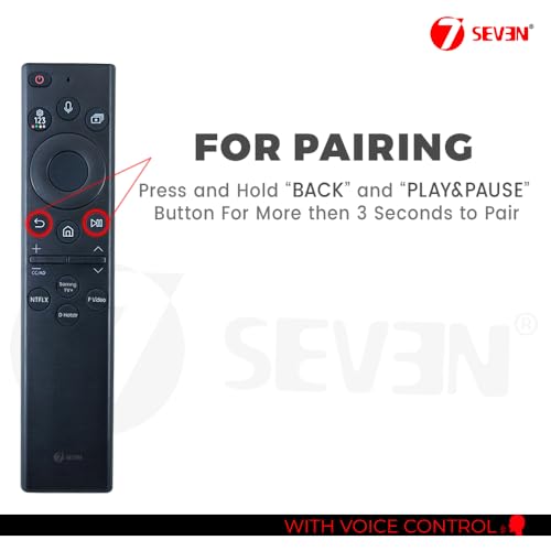 Image of 7SEVEN Compatible with Samsung Tv Bluetooth Voice Remote BN59-01385H BN59-01386H BN59-01391H Model Suitable for Q60 70 80 85 90 95B QN700 800 900B LS01 03B BU8000 BU8570 TV Series - Pairing Must