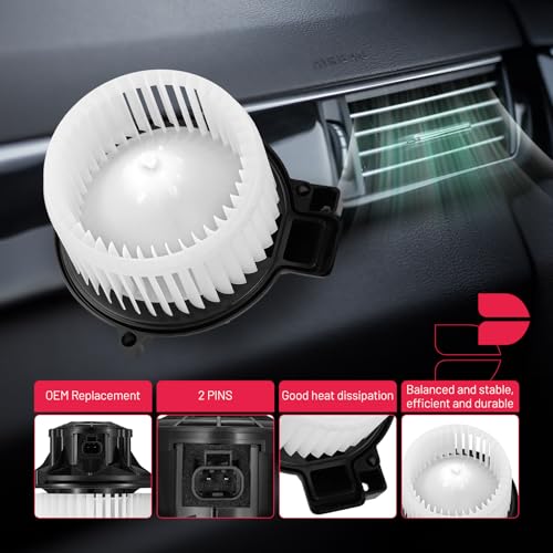 Image of BDFHYK AC Heater Blower Motor Fan 700169 Compatible with Ford 2006-2009 Fusion,Compatible with Lincoln 2007-2009 MKZ,2006-2006 Zephyr,2006-2009 Milan,HVAC Blower Motor Assembly 8E5Z19805A MM986 PM9277