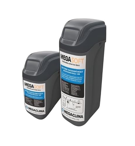 Megaclima Addolcitore M30 30L | Cabinato Automatico Con Controllo Digitale, Rigenerazione Volume+Tempo, Miscelatore Integrato E Risparmio Sale