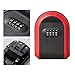 Moyeetings Key Lock Box Wall Mounted Locking Digital Keys Storage Box Key Cabinet Organizer for Outside Emergency Entry Homes Property Management Hotels, Red