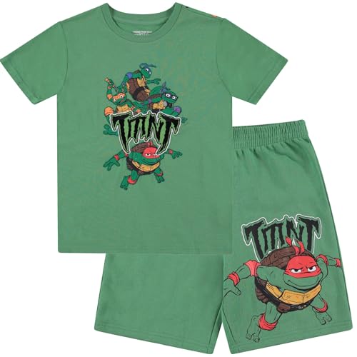 Image of Teenage Mutant Ninja Turtles Boys T-Shirt and Shorts Set, 2-Piece Summer Outfit, Sizes 2-20