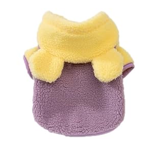 Dog Hoodie Dog Sweater Warm Pet Clothes for Christmas Halloween Plush Fleece Dog Sweater Dog Christmas Outfit Winter Coat for Dogs Cat Costumes Apparel Female Dog Clothes Purple XS