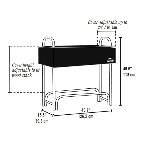 Shelterlogic 90401 4' Adjustable Heavy Duty Outdoor Firewood Rack thumb #5