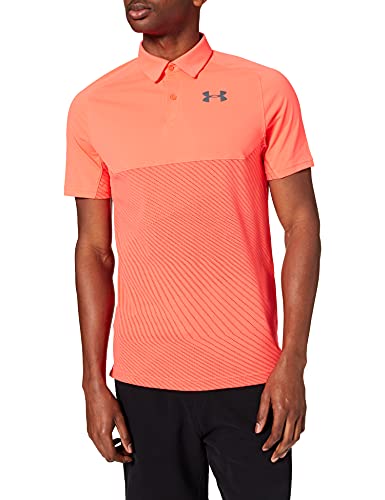Under Armour Tour Tips Blocked Polo, Beta Red (632) Pitch Gray, 3X-Large