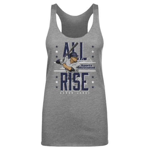 500 LEVEL Aaron Judge Women's Tank Top - Aaron Judge Sports Illustrated & New York Y All Rise WHT (Tri Gray, Small)