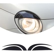 Compatible with Fiat 500 2007 2008 2009 2010 2011 2012 2013 2014 2015 PVC Front Headlight Eyebrow Decoration Cover Trim Sticker