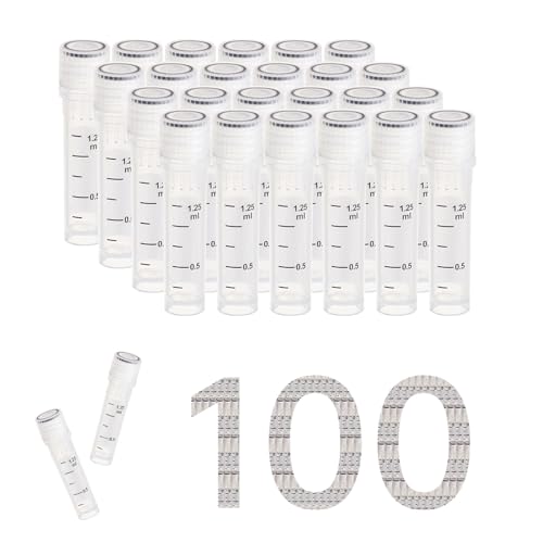 CryoKING Cryovials Sterile Tubes 2ml Lab Vials with...