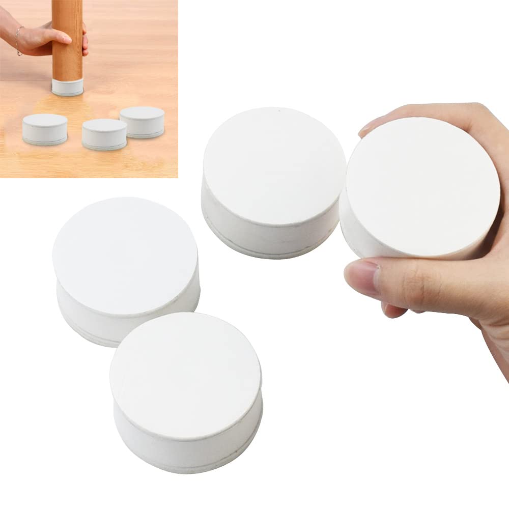 Buzifu 4pcs Lift Furniture Risers 6 Cm Diameter White Furniture ...